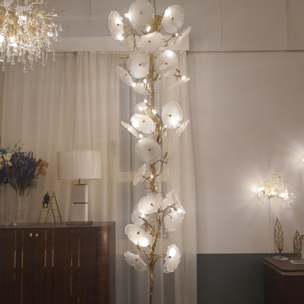 Italian model vertical flowers chandelier
