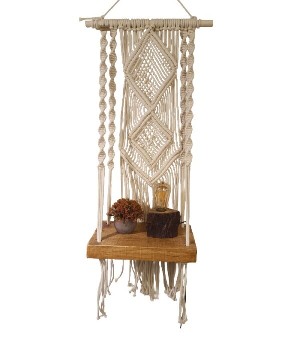 Macrame shelf