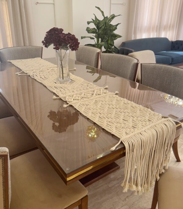 Macrame table runner