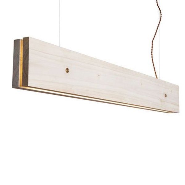 Bleached wood led pendent