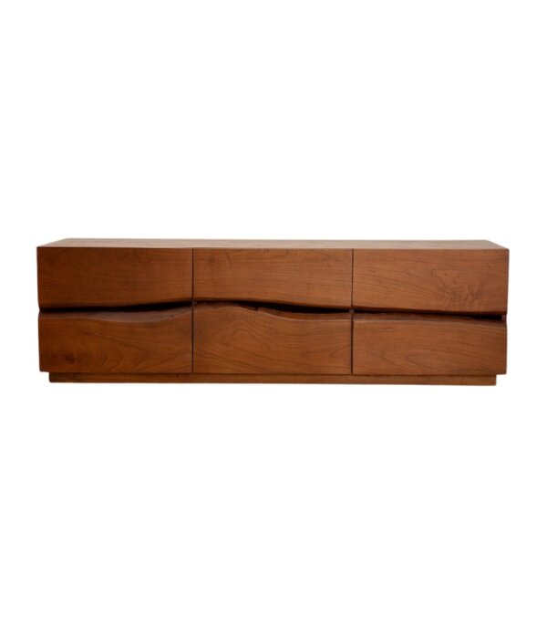 Raw wood tv unit